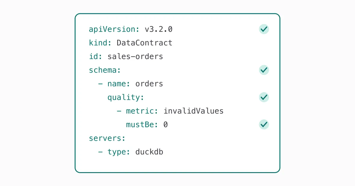Open Data Contract Standard: writing down what your data promises